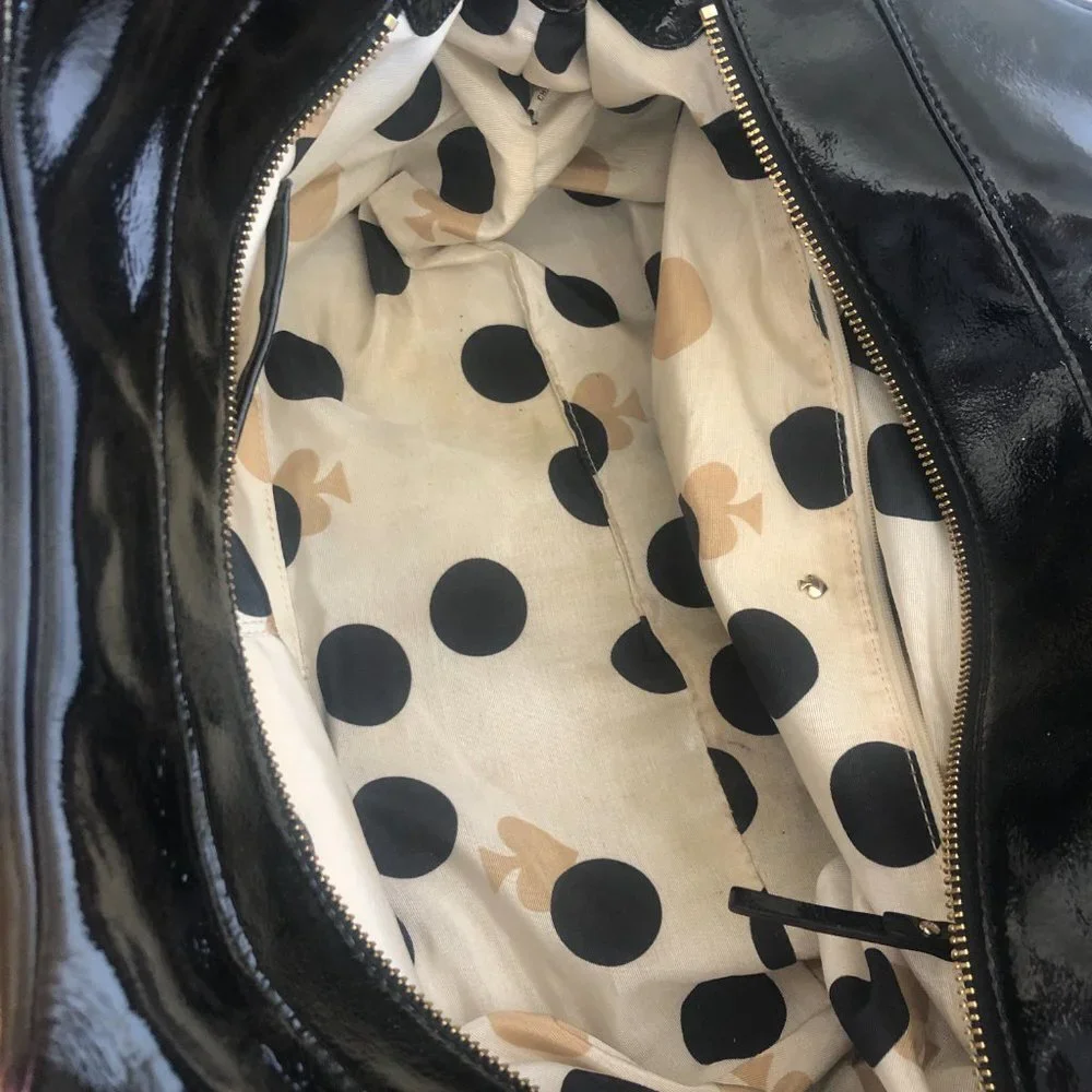 Kate Spade New York Vintage Black Patent Leather Shoulder Bag